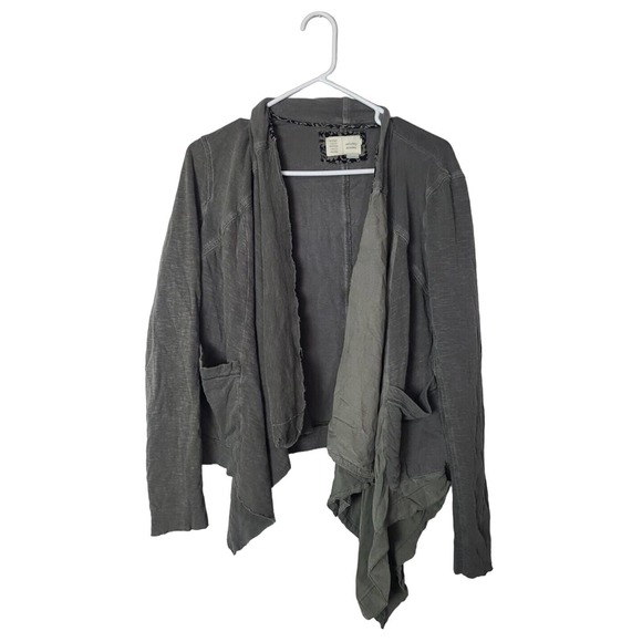 Anthropologie Saturday Sunday Gray Draped Cardigan Comfy Lounge Woman Size Large - Picture 2 of 8